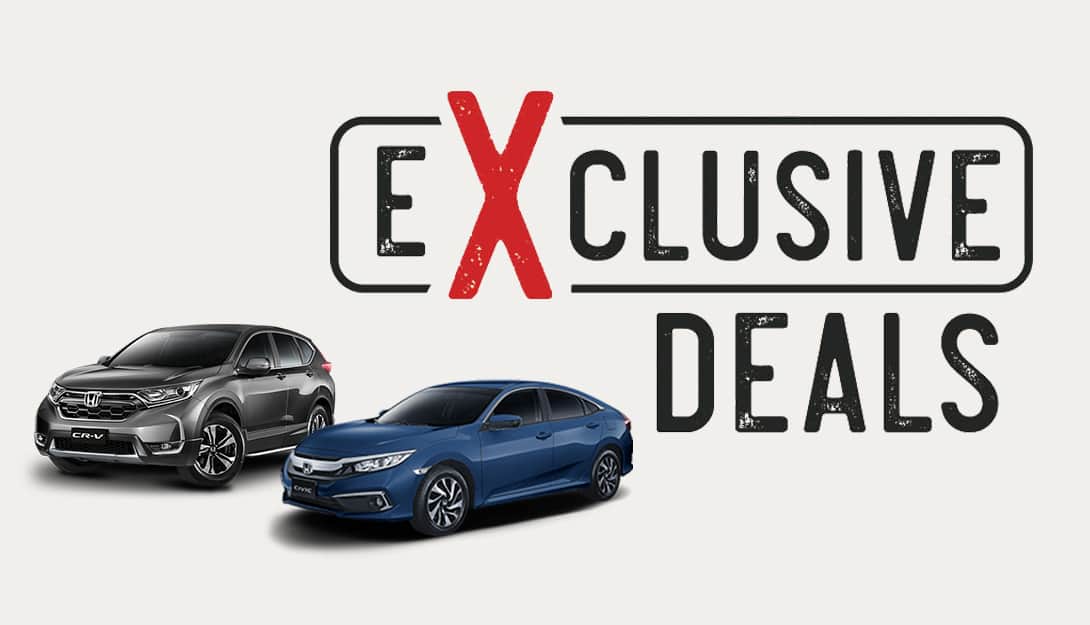 Exclusive Deals for New Civic 1.8 S CVT and  CR-V Touring Diesel 9AT