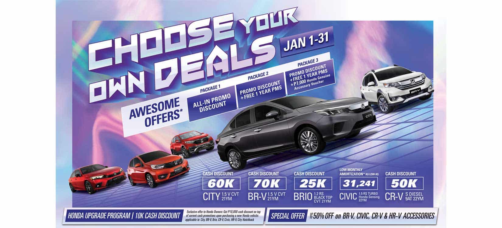 New Year, New Wheels with Hondaâ€™s â€œChoose Your Own Dealsâ€