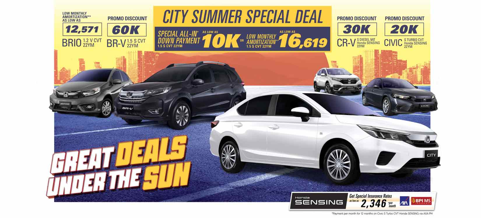 Own your dream Honda this April with â€œGreat Deals Under the Sunâ€ promo